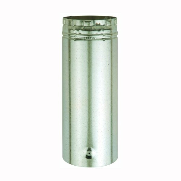 American Metal Products AmeriVent Type B Gas Vent Pipe, 4 in OD, 12 in L, Galvanized Steel 4E12A